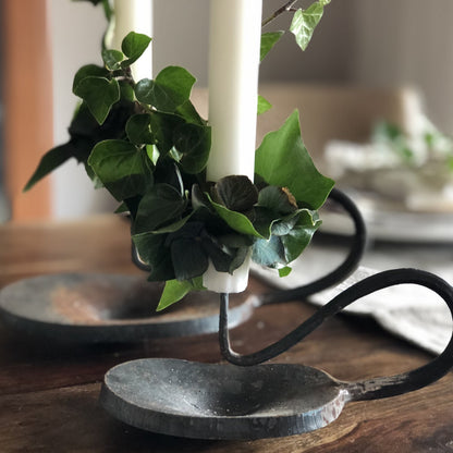 Hand-forged candlesticks Oval 8x16cm